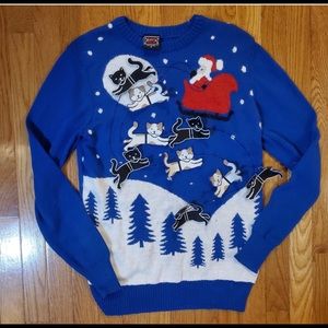 Ugly  Christmas Sweater Cat